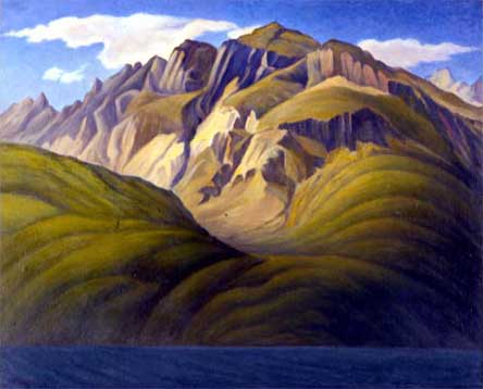 Across Slokan Lake Oil on Canvas 21" x 26", 1964 Private Collection, Vancouver, Canada